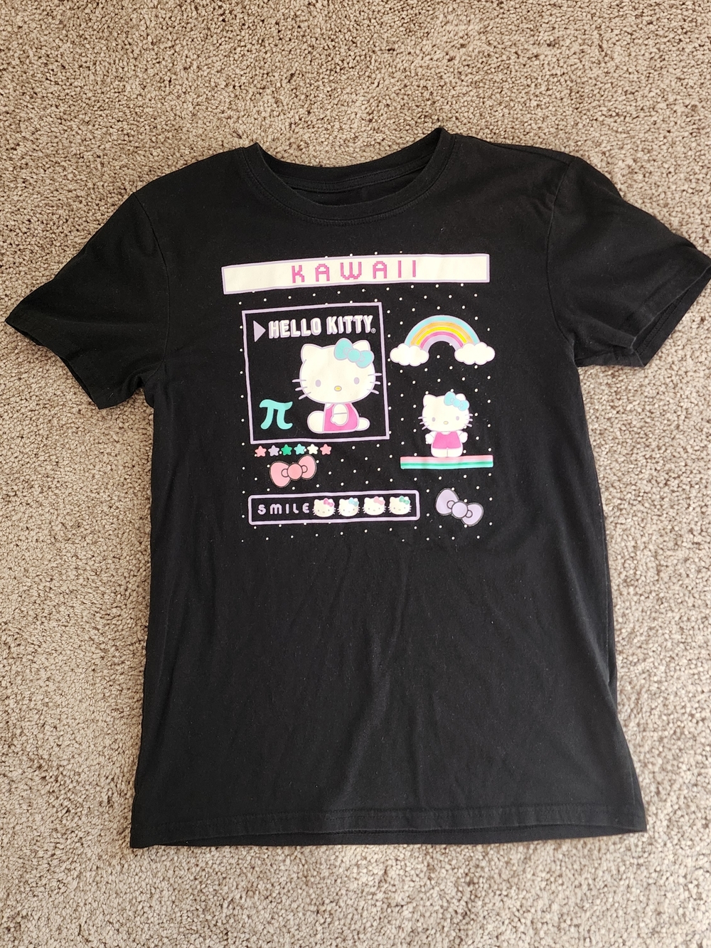 Hello Kitty Kawaii Black Graphic Tee
